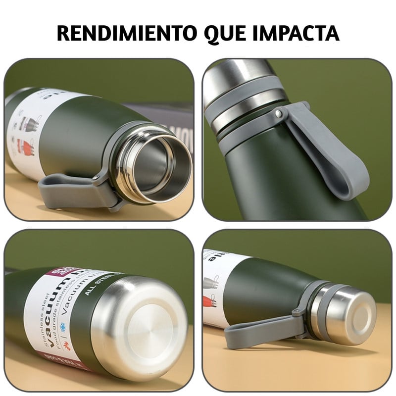 TERMO TOMATODO DE 650 ML ACERO INOXIDABLE COLOR VERDE - 2