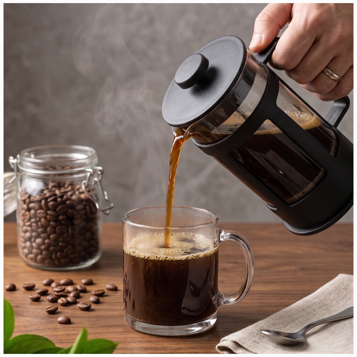 PRENSA FRANCESA 600ML PARA CAFÉ CON FILTRO INOXIDABLE - 4
