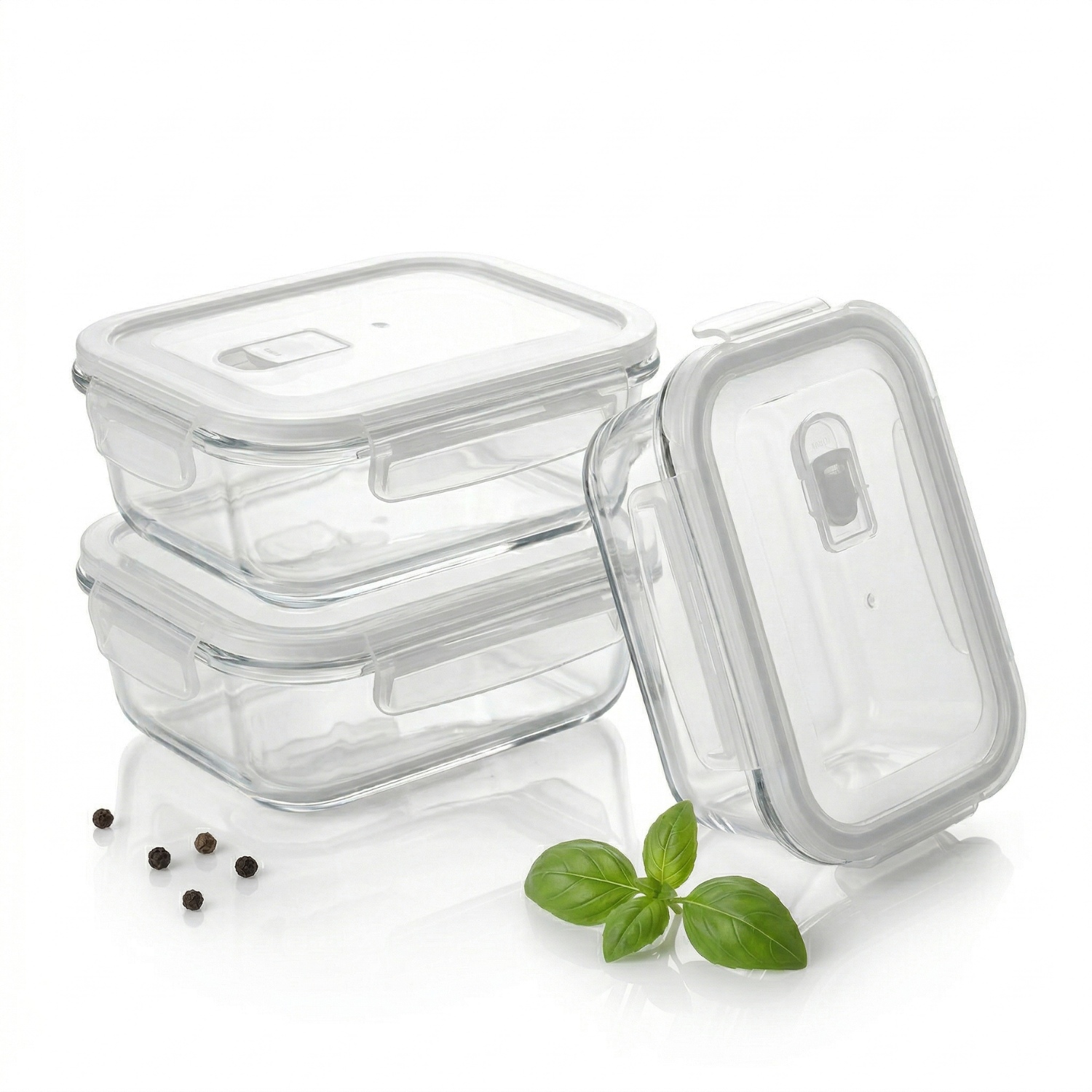 TAPER PEQUEÑO 410ML PARA SNACKS Y POSTRES DE VIDRIO PACK 3 - 1