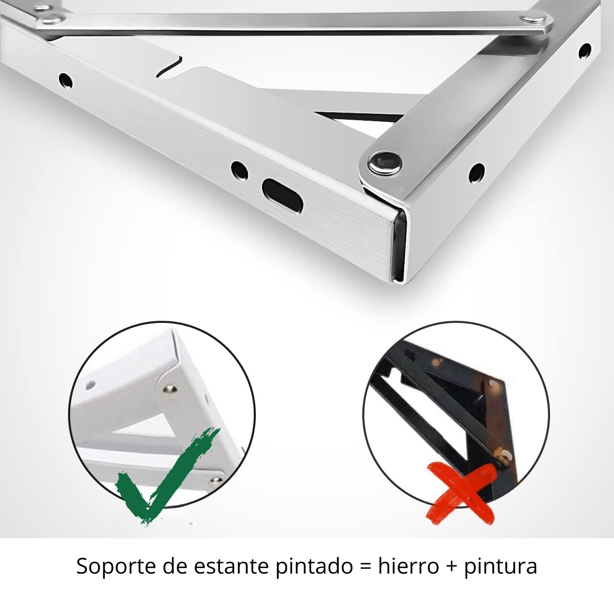 REPISA, SOPORTE, ÁNGULO PLEGABLE PUSH 30CM PACK X6 - 4