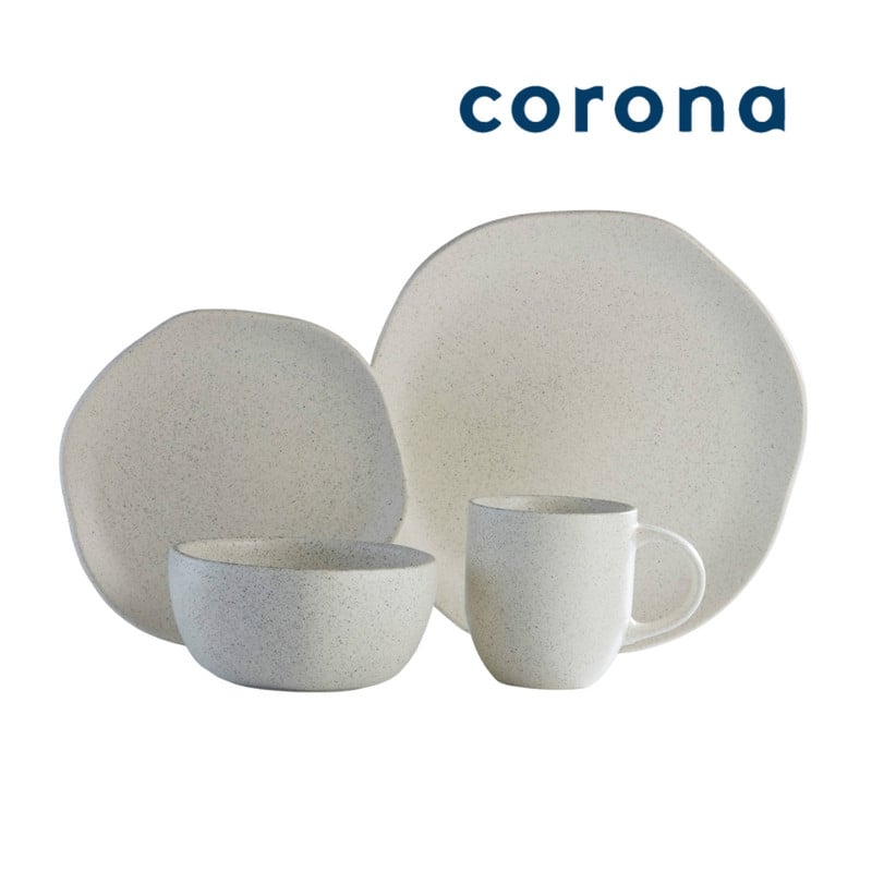 JUEGO DE VAJILLAS 16PIEZAS CORONA ORIÓN DISEÑO IRREGULAR - 1
