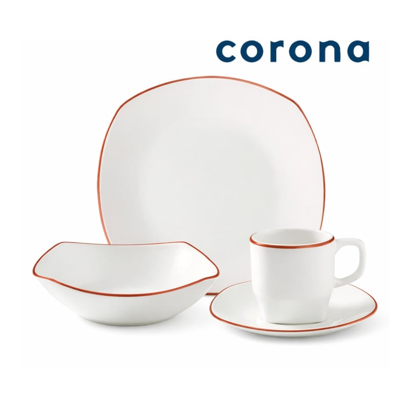 JUEGO DE VAJILLAS 16 PIEZAS CORONA ZURICH PARA MESA DIARIA - 1