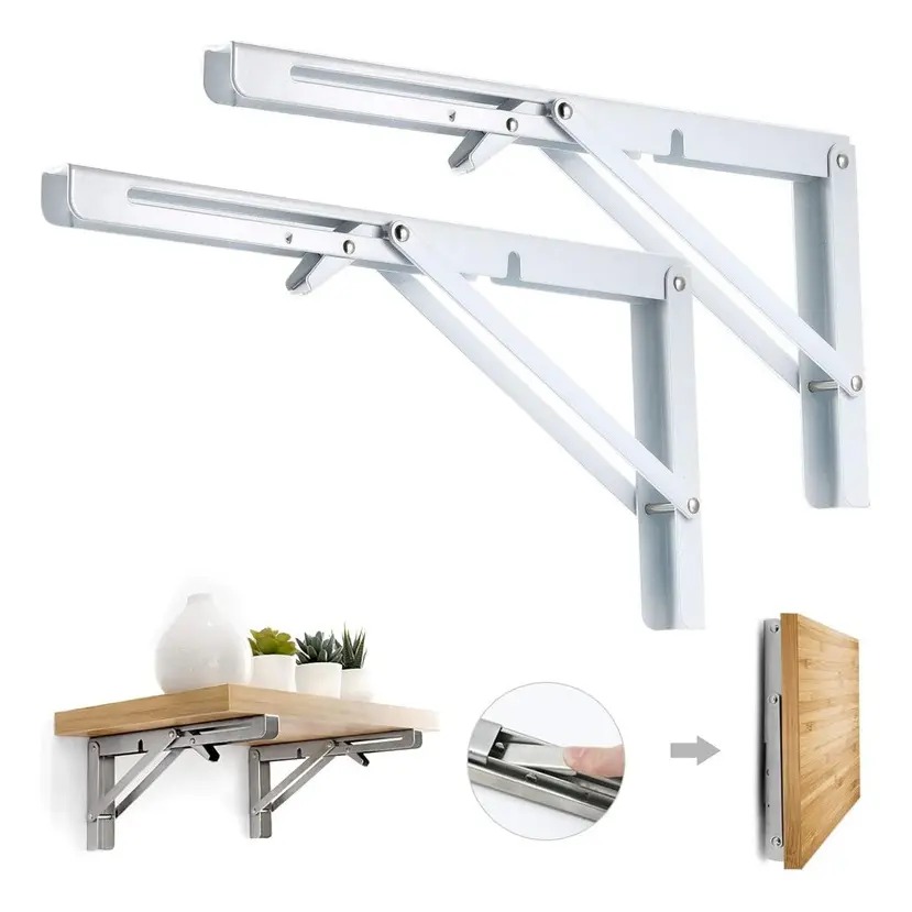 REPISA, SOPORTE, ÁNGULO PLEGABLE PUSH 40CM PACK X6 - 7