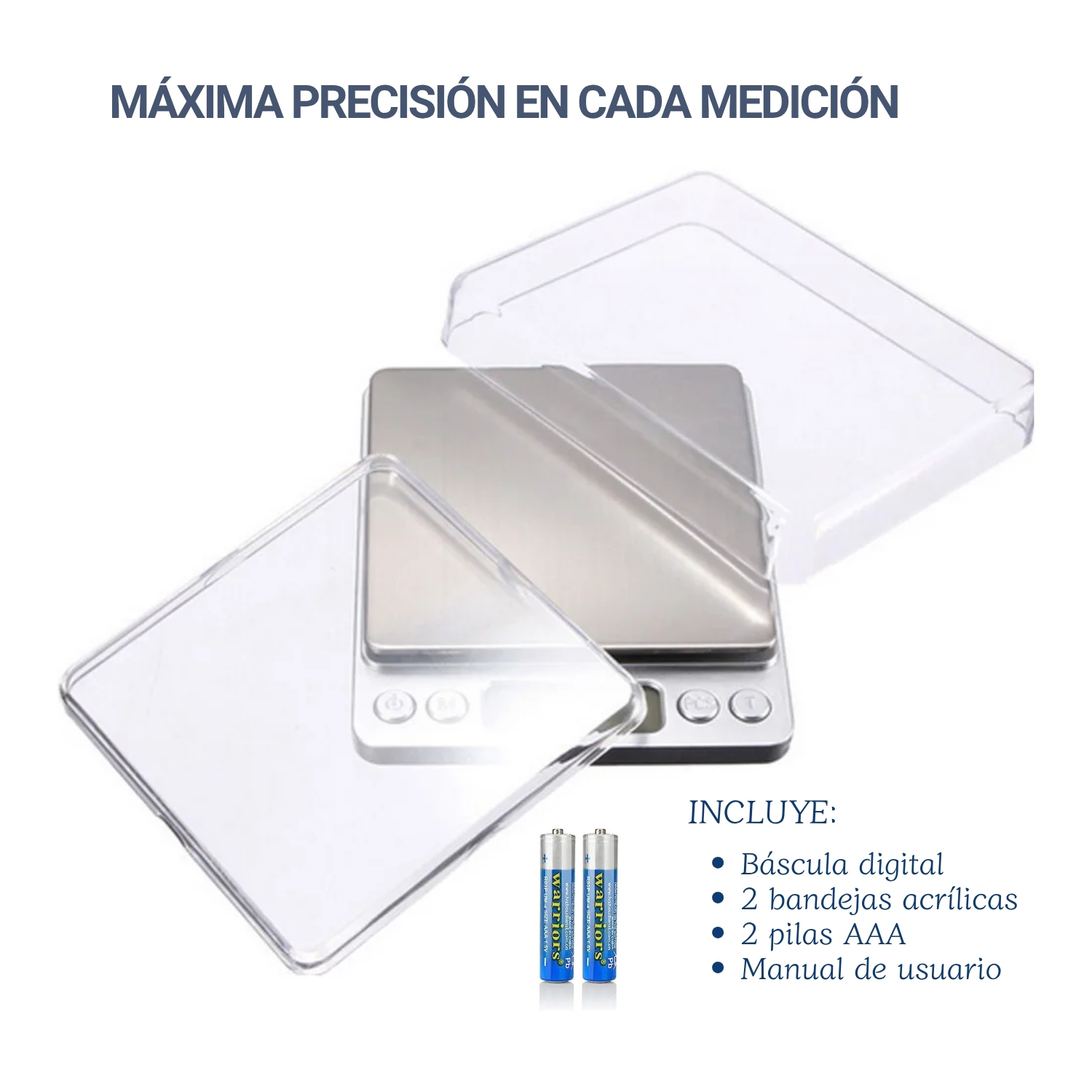 GRAMERA DIGITAL 500 G 0.01 G MEDICIÓN RÁPIDA PARA USO DIARIO - 2