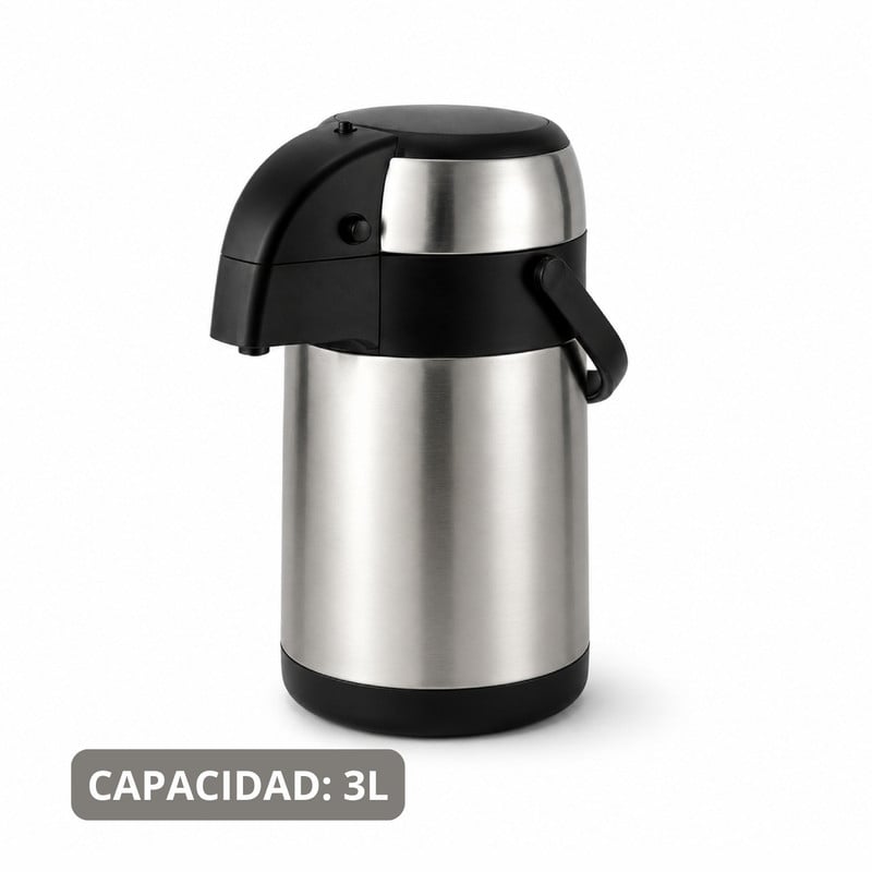 TERMO DISPENSADOR 3L ACERO INOXIDABLE PARA CAFÉ Y BEBIDAS - 1