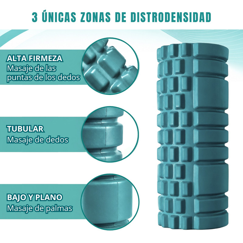RODILLO DE YOGA FOAM ROLLER DE ESPUMA 33 X 14CM JADE - 2