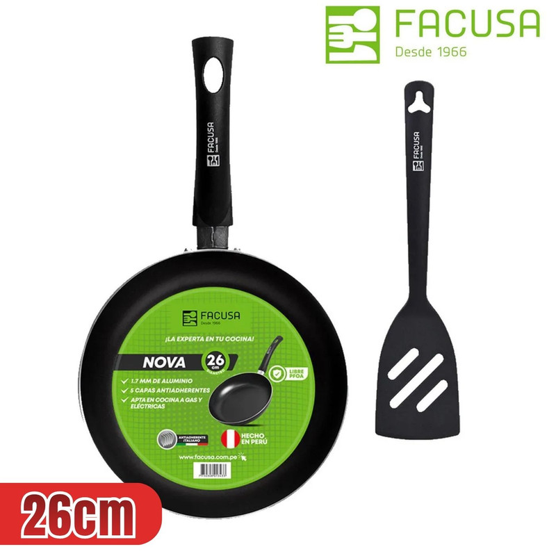 SARTÉN 26CM FACUSA + ESPÁTULA PARA PORCIONES PEQUEÑAS - 1