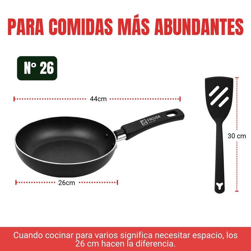 SARTÉN 26CM FACUSA + ESPÁTULA PARA PORCIONES PEQUEÑAS - 2