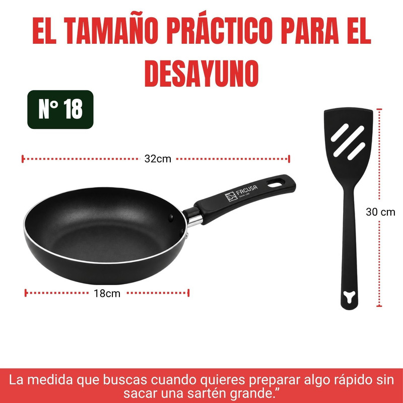 SARTÉN 18CM FACUSA + ESPÁTULA PARA PORCIONES PEQUEÑAS - 2