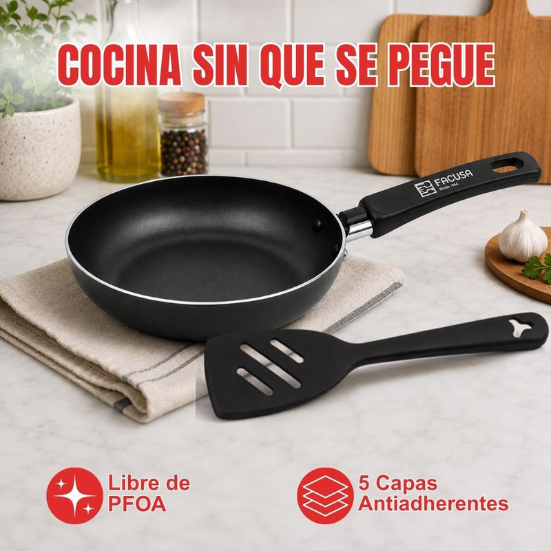 SARTÉN 18CM FACUSA + ESPÁTULA PARA PORCIONES PEQUEÑAS - 5