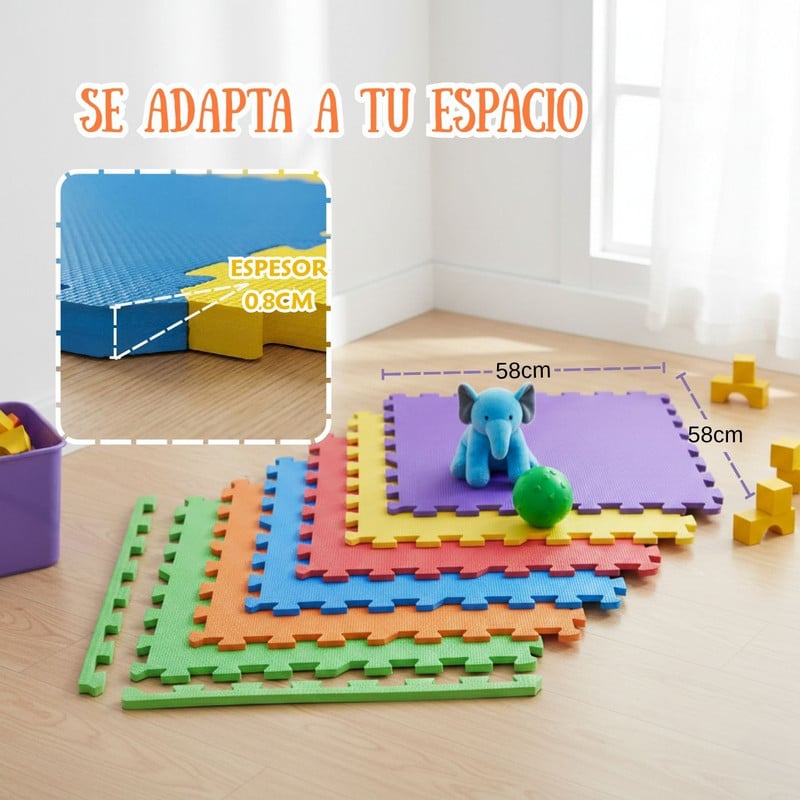 PISO EVA PARA NIÑOS ARMADO RÁPIDO 59X59 PACK 10 - 3