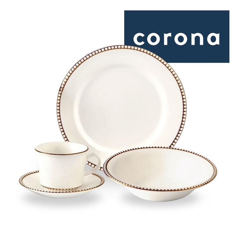 VAJILLA ARIANA CORONA 16 PIEZAS PARA LA MESA DIARIA - 1