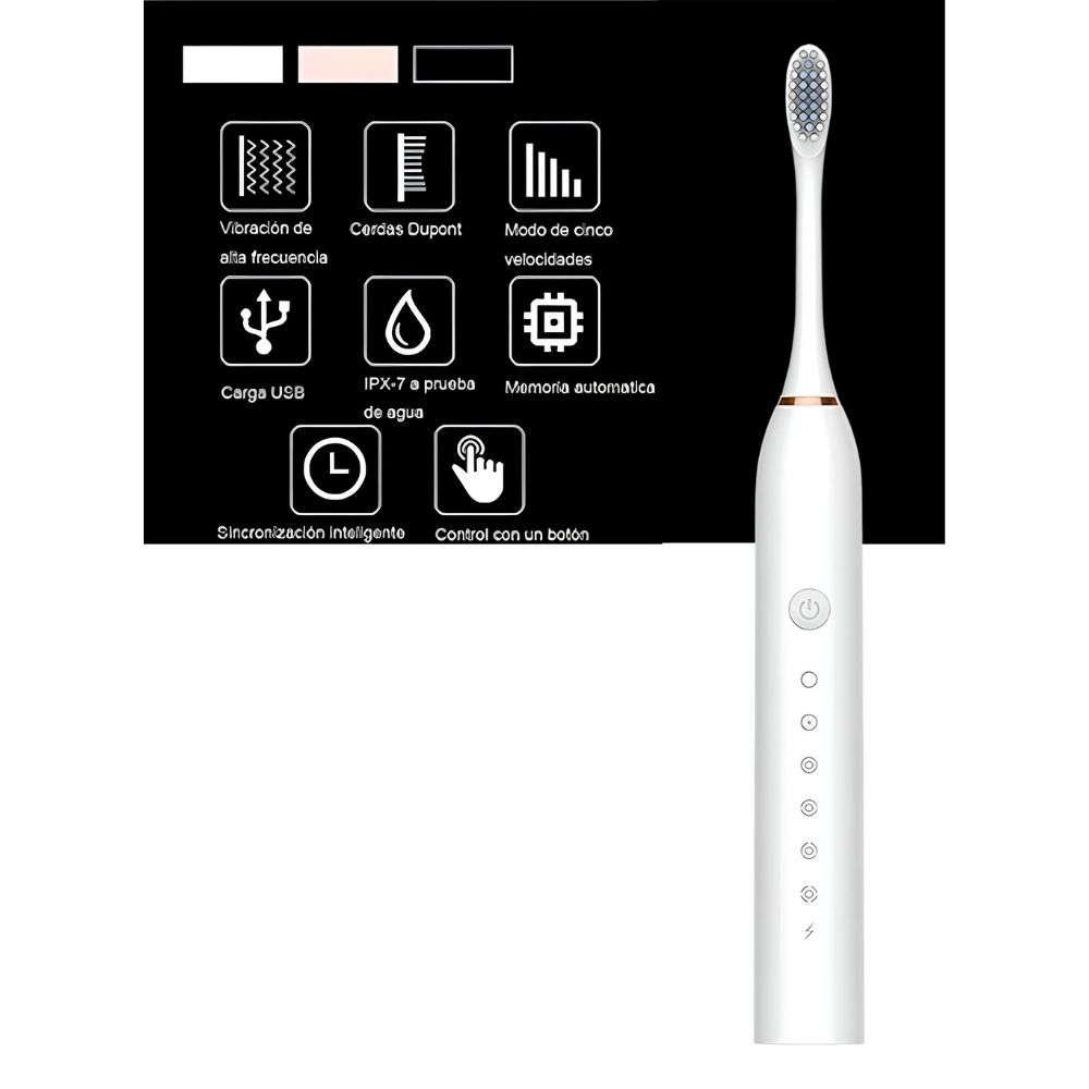 CEPILLO DE DIENTES ELÉCTRICO AVANZADO INCLUYE 4 CABEZALES DE REPUESTO - 2