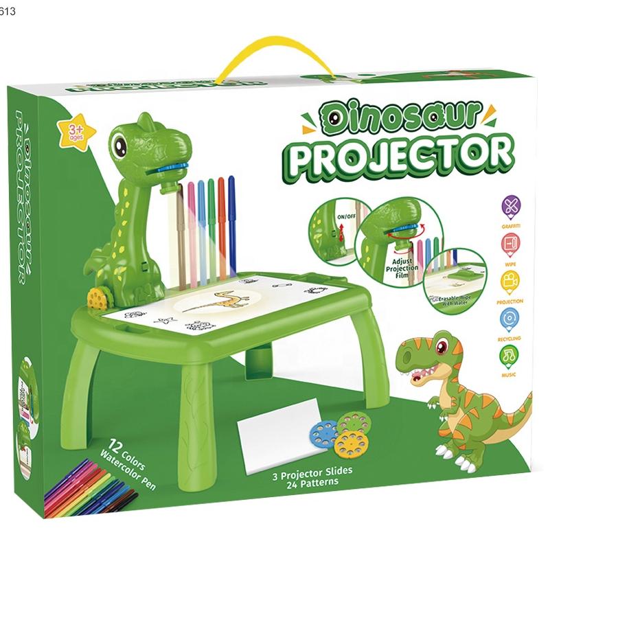 PIZARRA DE APRENDIZAJE PROYECTOS DE DIBUTO PARA NIÑOS - DINOPROYECTOR VERDE - 2