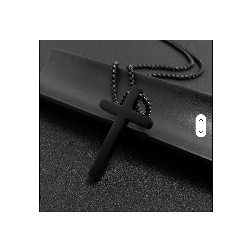 CADENA FEDE DE HOMBRE EN ACERO INOXIDABLE CON DIJE CRUZ - 2