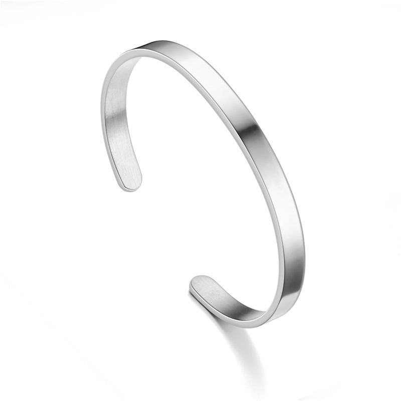 PULSERA BRAZALETE PLATEADO MINIMALISTA UNISEX - 1