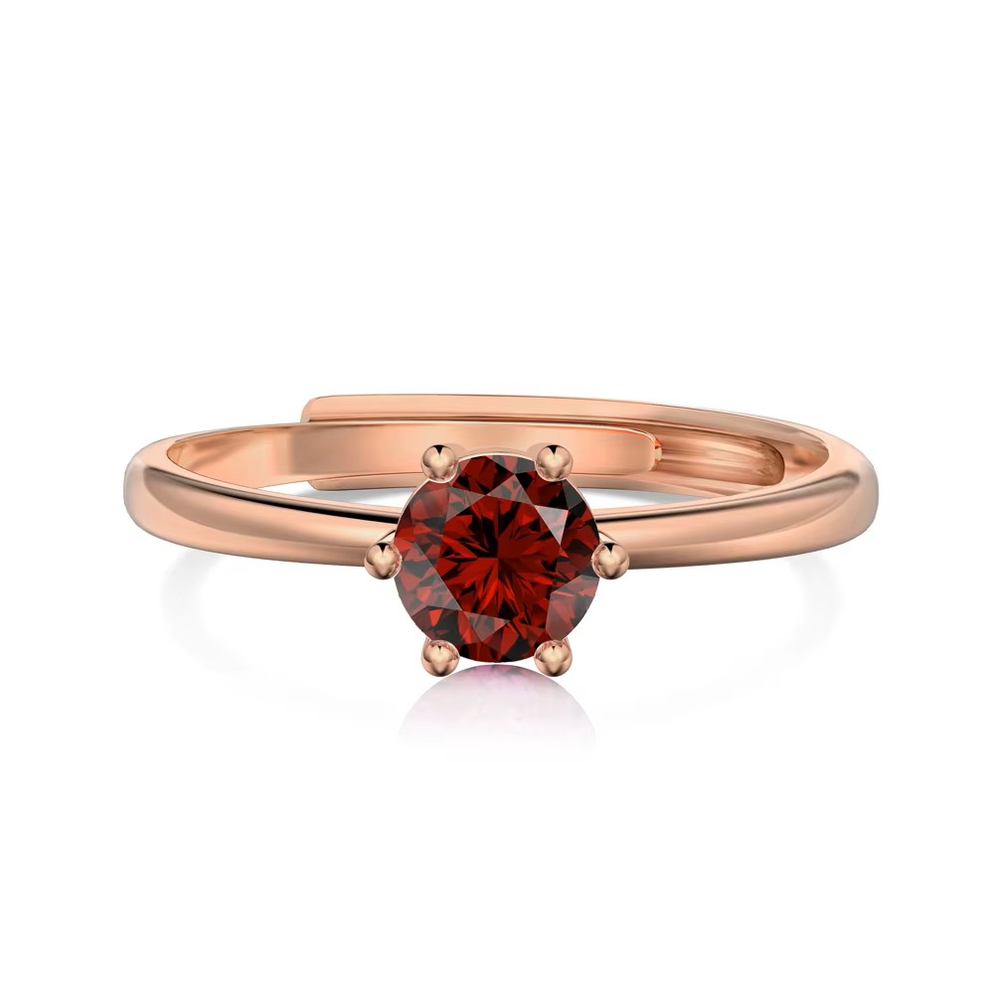 ANILLO ROSSO PARA MUJER EN ACERO - 1