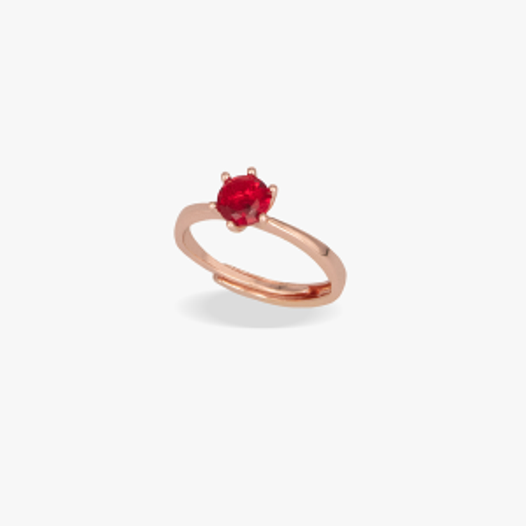 ANILLO ROSSO PARA MUJER EN ACERO - 2