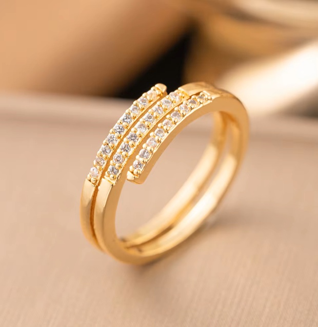 ANILLO SPIRALLE PARA MUJER EN ACERO DORADO - 1