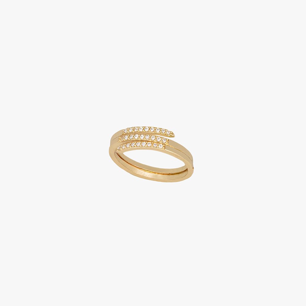 ANILLO SPIRALLE PARA MUJER EN ACERO DORADO - 2