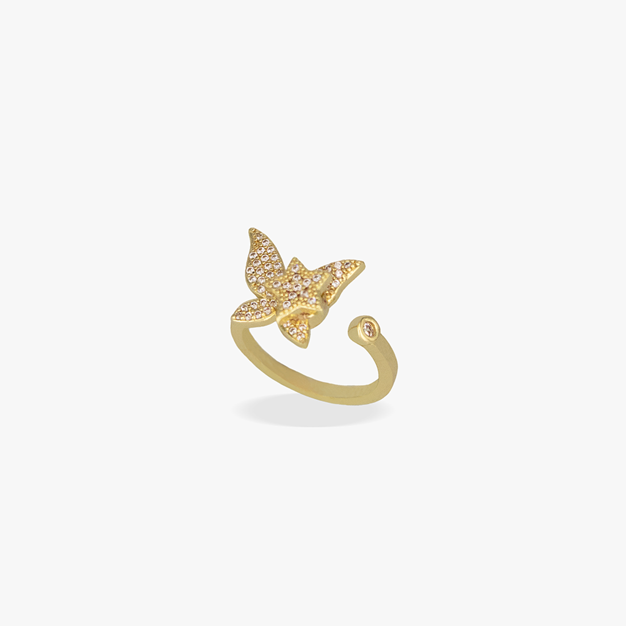 ANILLO FARFALLA PARA MUJER EN ACERO DORADO - 1