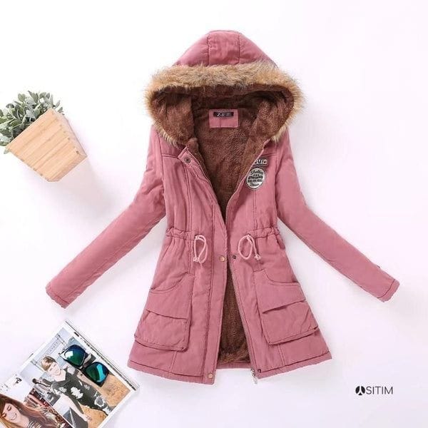 PARKA ARMY COREANA DAMA COLOR PALO ROSA - 2