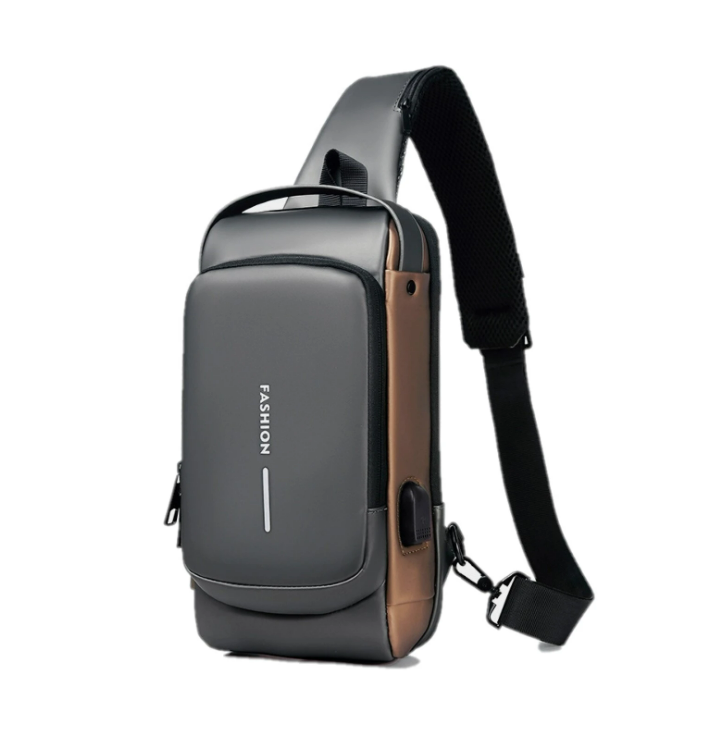 MOCHILA ANTIRROBO CON PUERTO USB / PLATEADO - 2