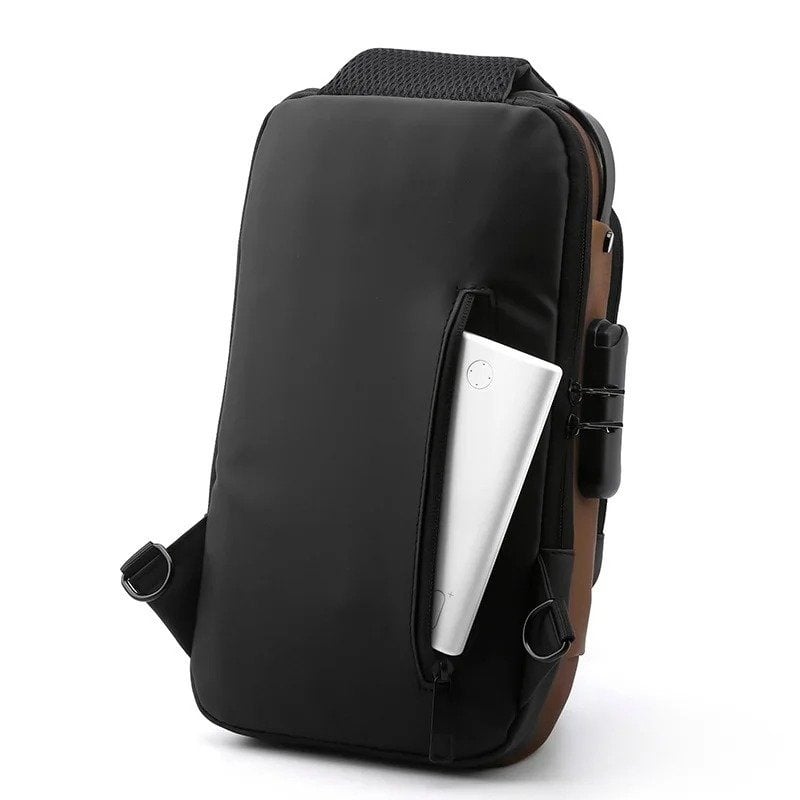 MOCHILA ANTIRROBO CON PUERTO USB / BRONCE - 3