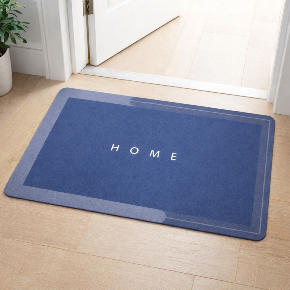 ALFOMBRA ABSORBENTE PARA BAÑO RECTANGULAR COLOR MORADO OSCURO - 1