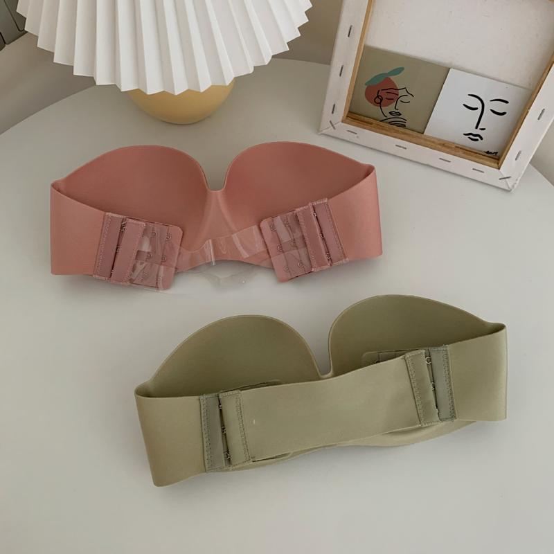 BRASIER STRAPLESS INVISIBLE PUSH UP CON EXTENSOR TRANSPARENTE / VERDE OLIVA - 2