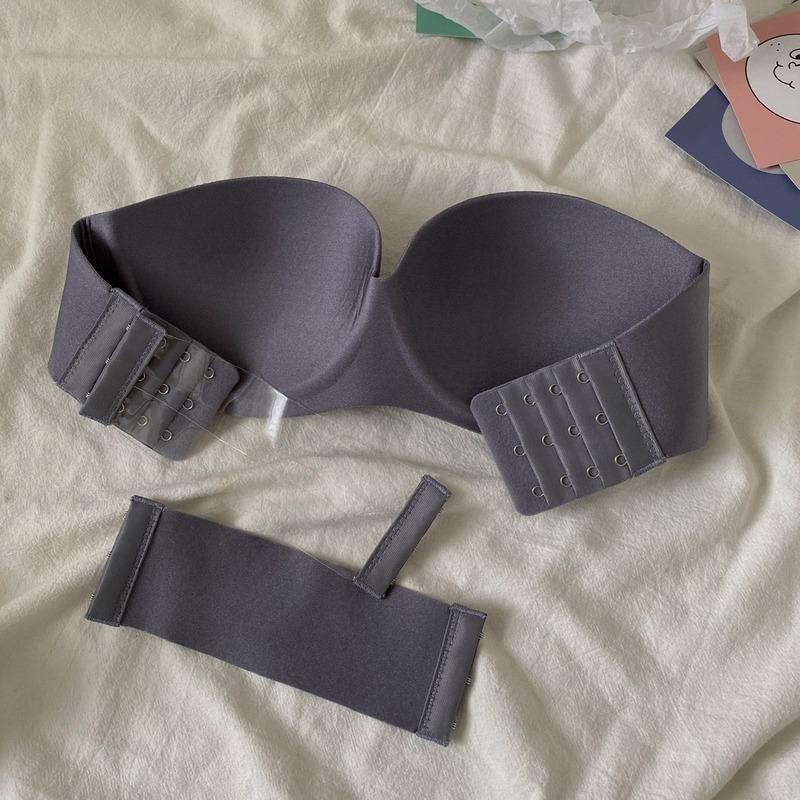 BRASIER STRAPLESS INVISIBLE PUSH UP CON EXTENSOR TRANSPARENTE / GRIS - 2