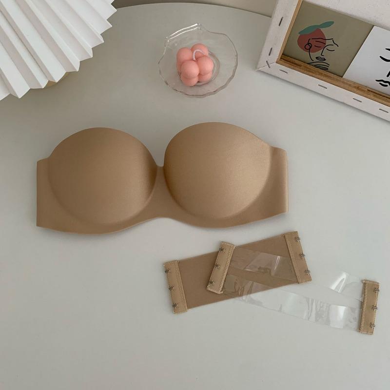 BRASIER STRAPLESS INVISIBLE PUSH UP CON EXTENSOR TRANSPARENTE / BEIGE - 1