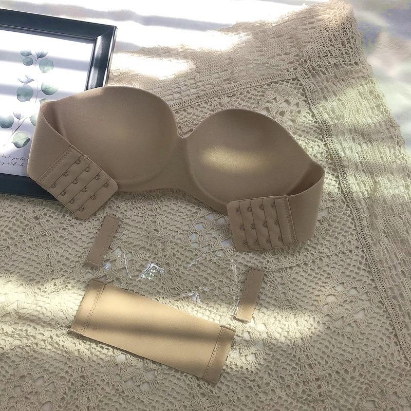 BRASIER STRAPLESS INVISIBLE PUSH UP CON EXTENSOR TRANSPARENTE / BEIGE - 2