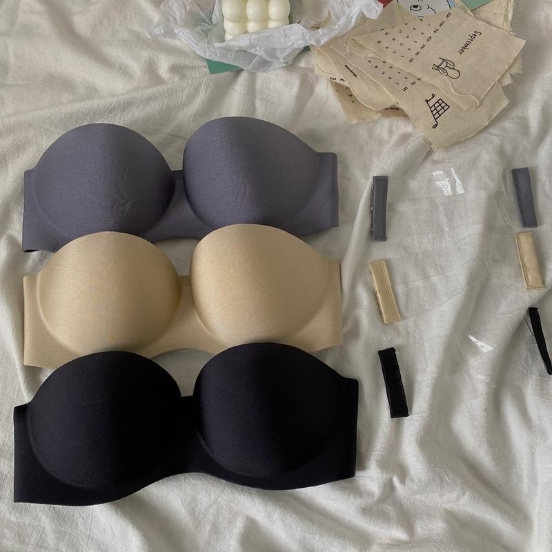 BRASIER STRAPLESS INVISIBLE PUSH UP CON EXTENSOR TRANSPARENTE / NEGRO - 3