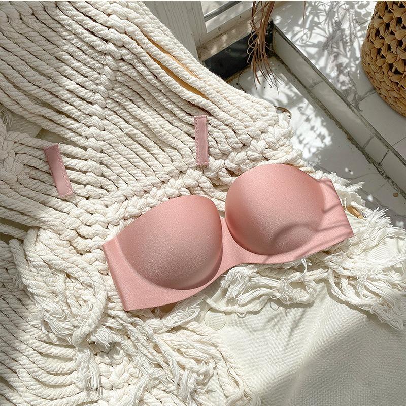 BRASIER STRAPLESS INVISIBLE PUSH UP CON EXTENSOR TRANSPARENTE / ROSA - 2