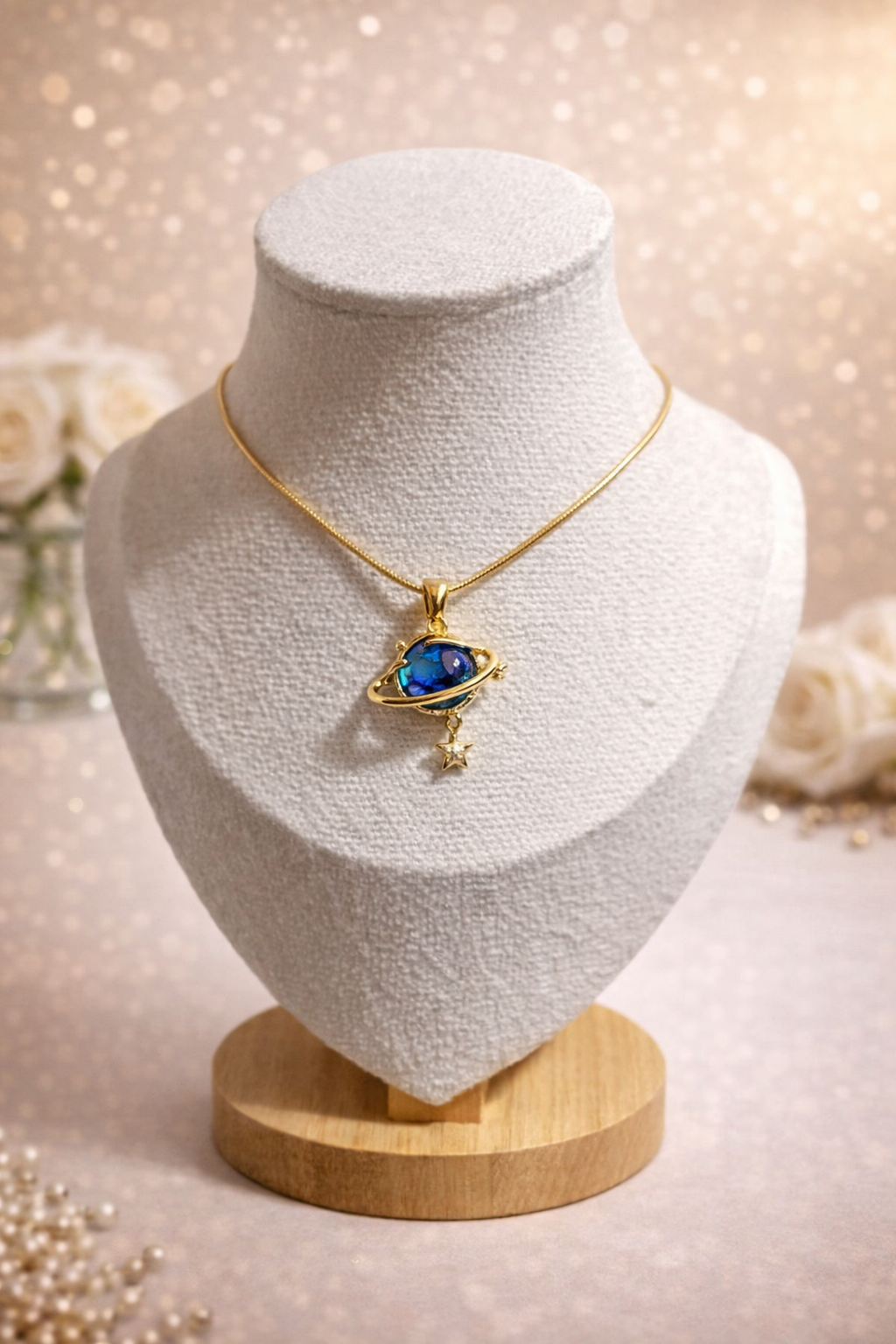 COLLAR PLANETA CELESTIAL CON PIEDRA UNIVERSO Y ESTRELLA - 3