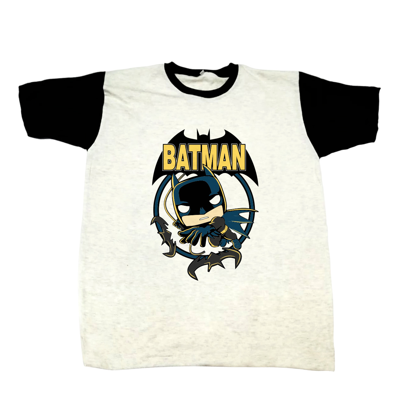 POLO UNISEX BLANCO BATMAN 02 COLOR MELANGE - 1