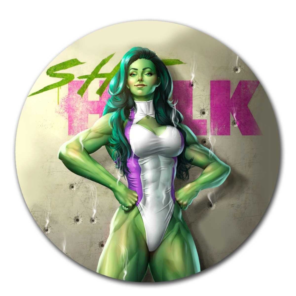 MOUSE PAD CIRCULAR SHE HULK VENGADORES - 1