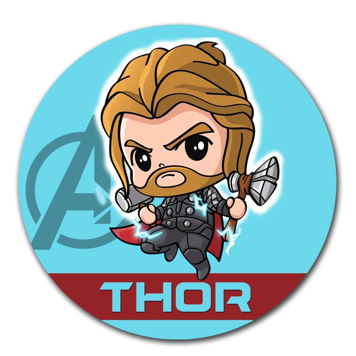 MOUSE PAD CIRCULAR VENGADORES THOR - 1