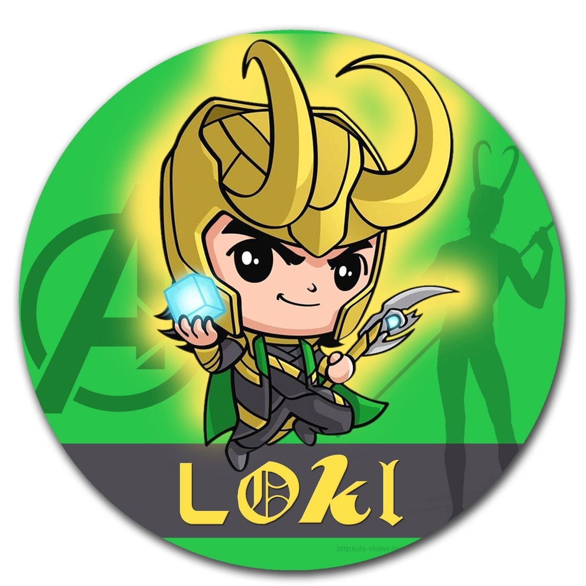 MOUSE PAD CIRCULAR VENGADORES LOKI - 1