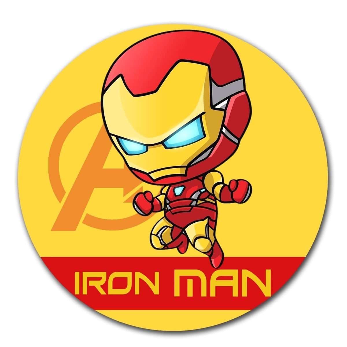 MOUSE PAD CIRCULAR VENGADORES IRON MAN - 1