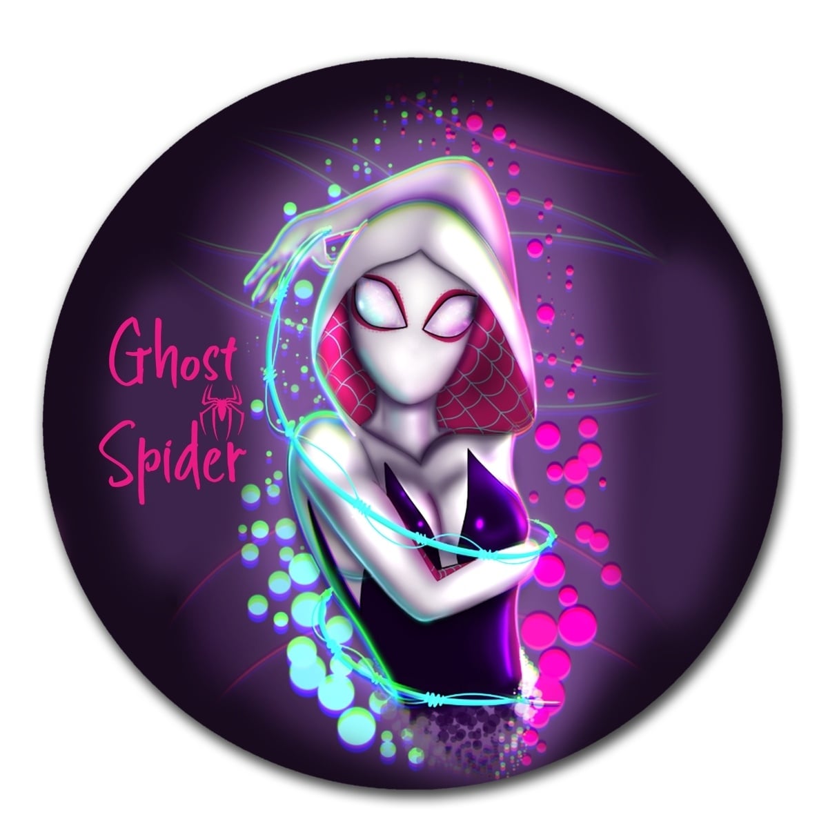 MOUSE PAD CIRCULAR MUJER ARAÑA GWEN STACY - 1