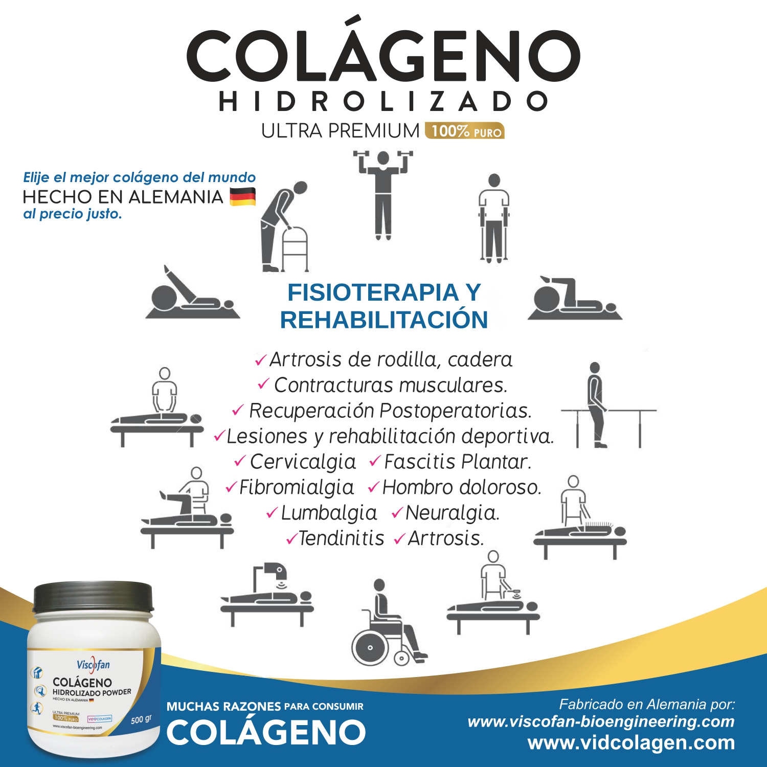 COLÁGENO VISCOFAN COLLINSTANT® EN POLVO HIDROLIZADO PREMIUM ALEMAN PURO 500 + 200GR - 5