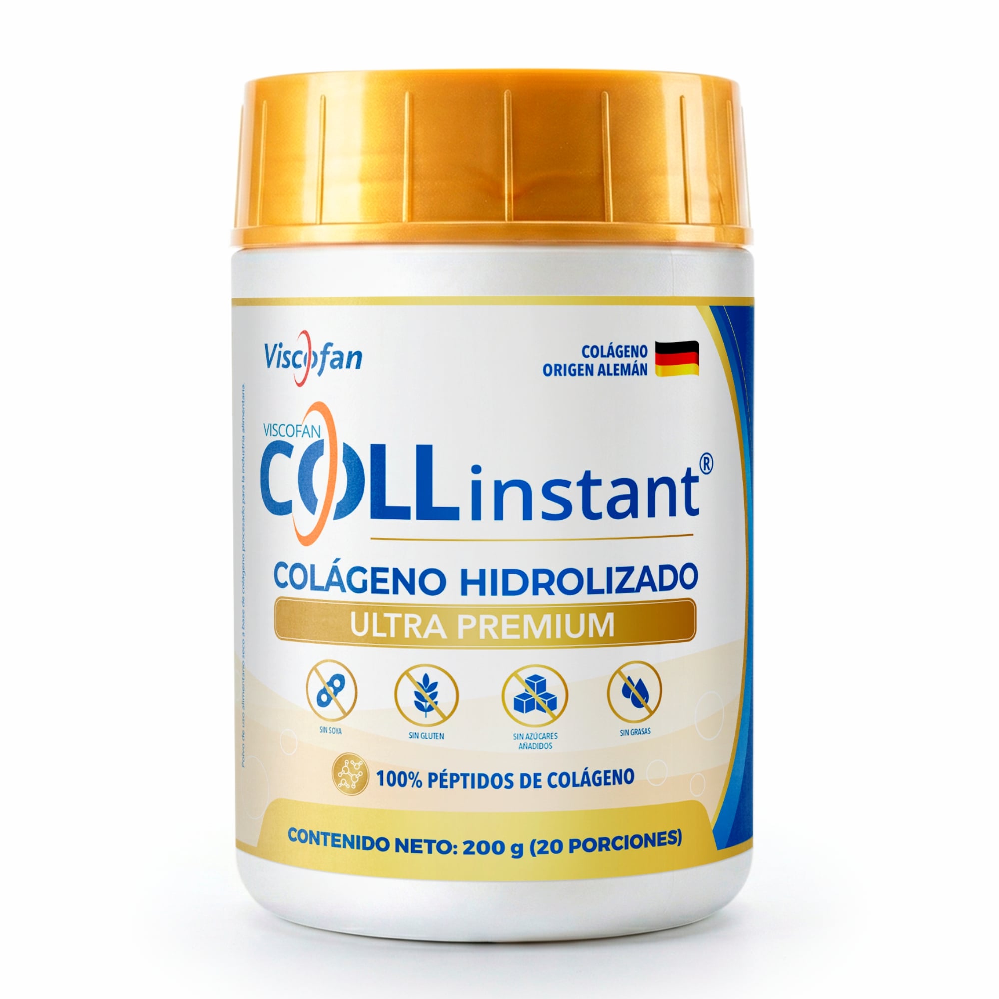 COLAGENO HIDROLIZADO ALEMAN ULTRA PREMIUM VISCOFAN COLLINSTANT 200GR - 1