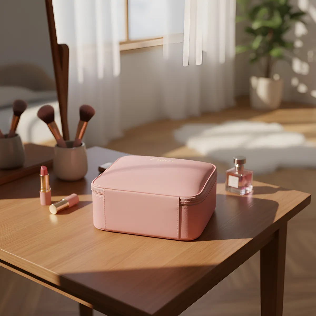 MALETIN DE MAQUILLAJE CON ESPEJO LED - 5