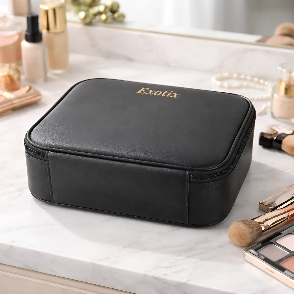 MALETIN DE MAQUILLAJE CON ESPEJO LED - 5