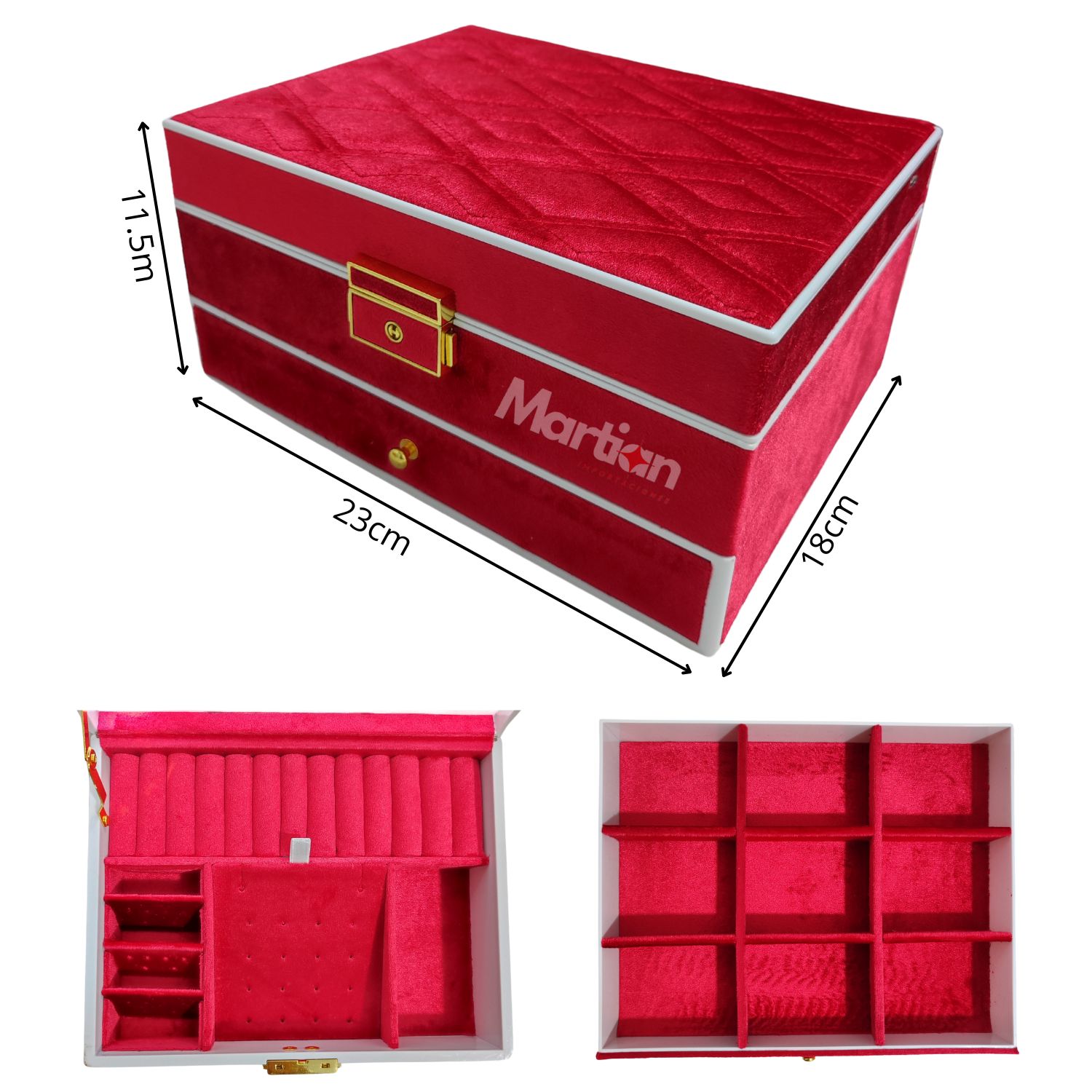 JOYERO ORGANIZADOR CON ESPEJO LED - 5
