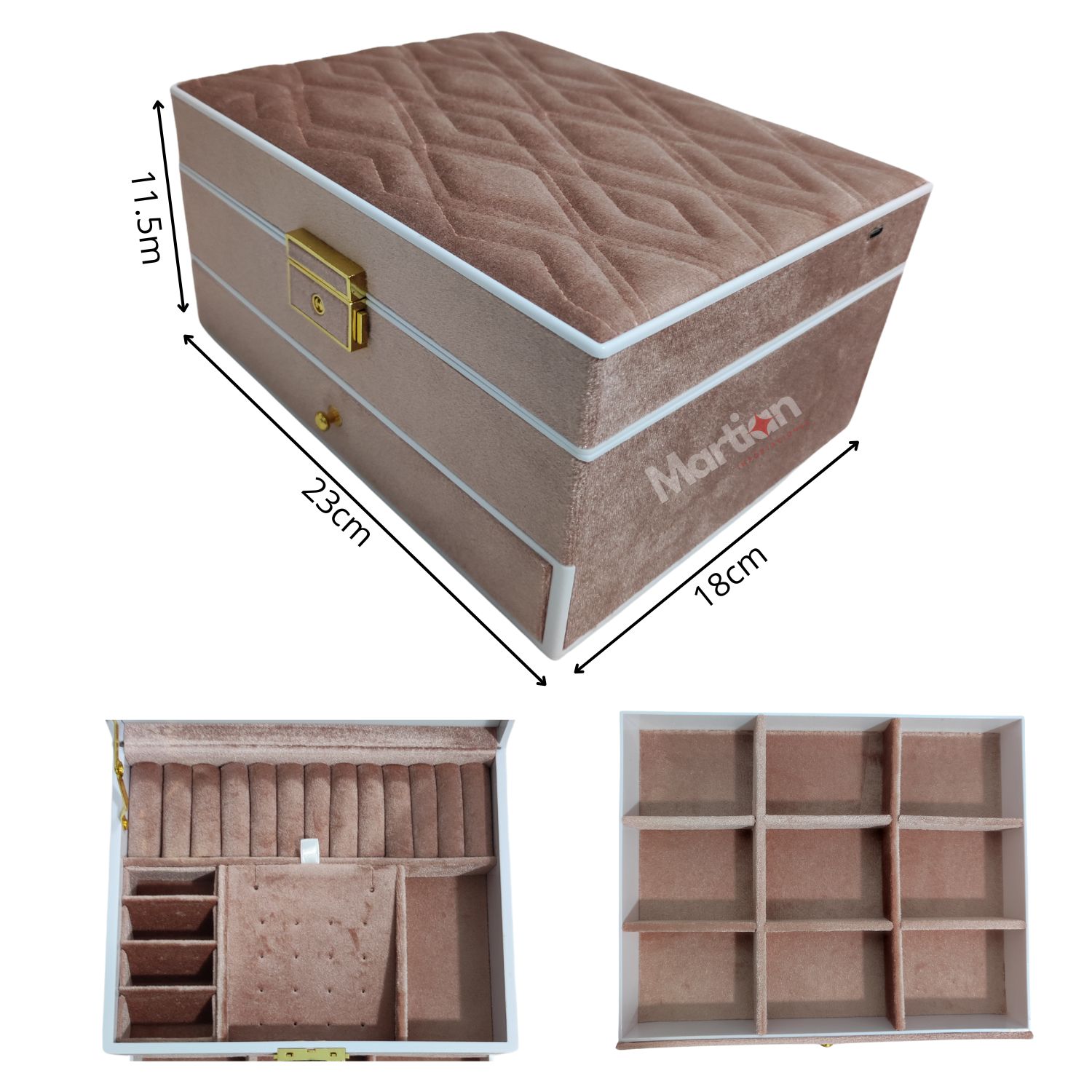 JOYERO ORGANIZADOR CON ESPEJO LED - 6