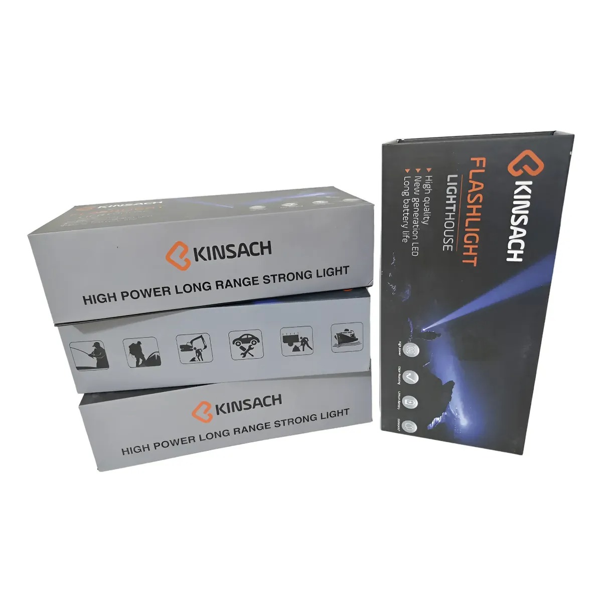 LINTERNA TELESCOPICA KINSACH CON PANTALLA LED - 8
