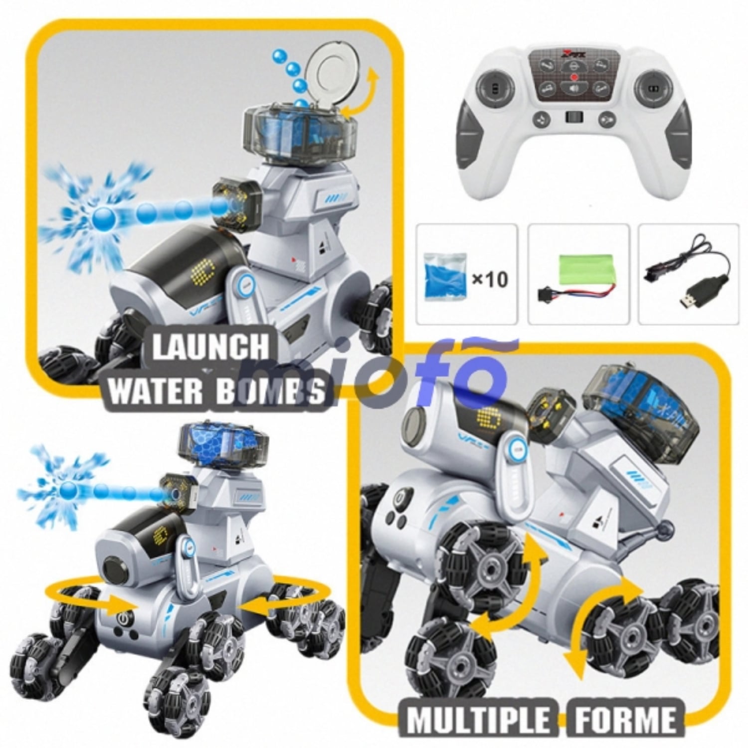 PERRO ROBOT a CONTROL REMOTO con LANZA BOLAS DE HIDROGEL - 4